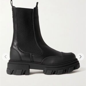 Ganni mid Chelsea boots.
